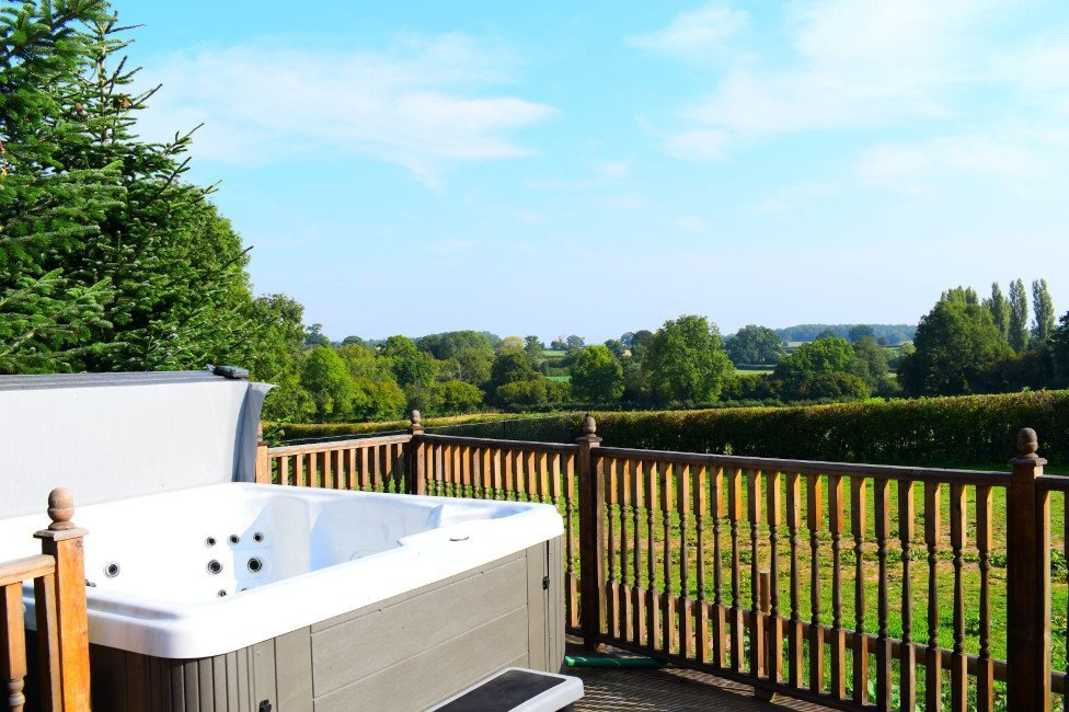 Bray Lodge hot tub view Bray Lodge hot tub view