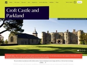 Croft Castle Park Land website screenshot