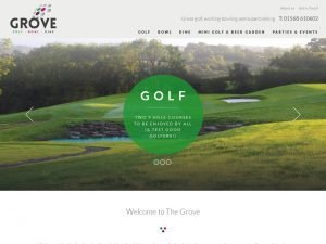 Grove Golf Club Bowling Alley website screenshot