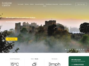 Ludlow Castle website screenshot
