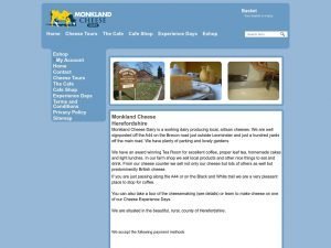 Monkland Cheese Shop website screenshot