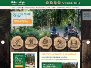 OakerWoodLeisure website screenshot
