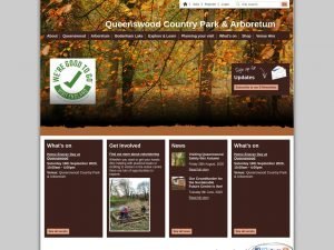 Queenswood Country Park Arboretum website screenshot