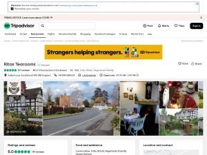 TripAdvisor Ritas Tearooms Eardisland website screenshot