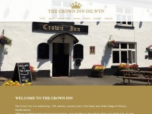 The Crown Inn Dilwyn website screenshot