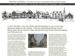 Welcome to Weobley website screenshot
